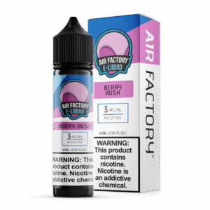 Air Factory Berry Rush 60mL freebase e-liquid bottle and box