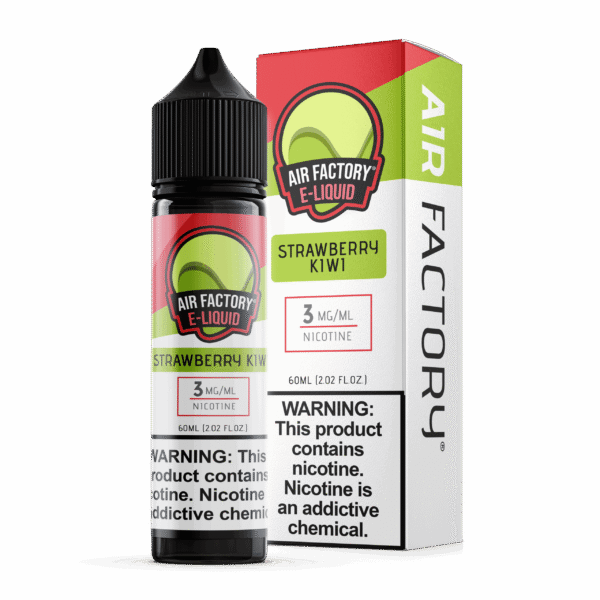 Air Factory Strawberry Kiwi 60mL freebase e-liquid bottle and box