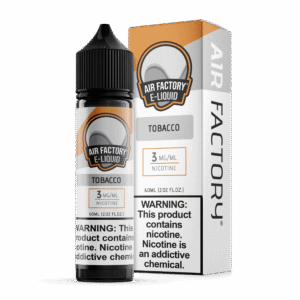 Air Factory Tobacco 60mL freebase e-liquid bottle and box