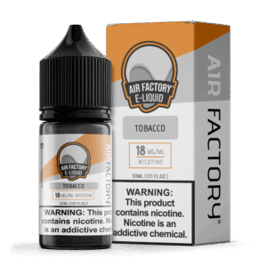 Air Factory Tobacco Salts 30mL nic salt e-liquid bottle and box