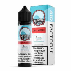 Air Factory Unflavored 60mL freebase e-liquid bottle and box