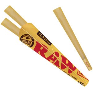 RAW Classic King Size three-cone retail pack with empty cones