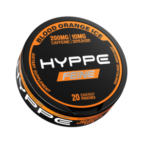 HYPPE FEINE Blood Orange Ice single can, 20 caffeine pouches
