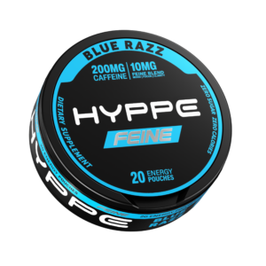 HYPPE FEINE Blue Razz single can, 20 caffeine pouches