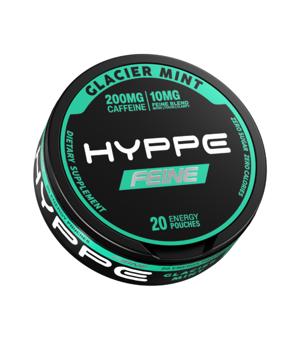 HYPPE FEINE Glacier Mint single can, 20 caffeine pouches