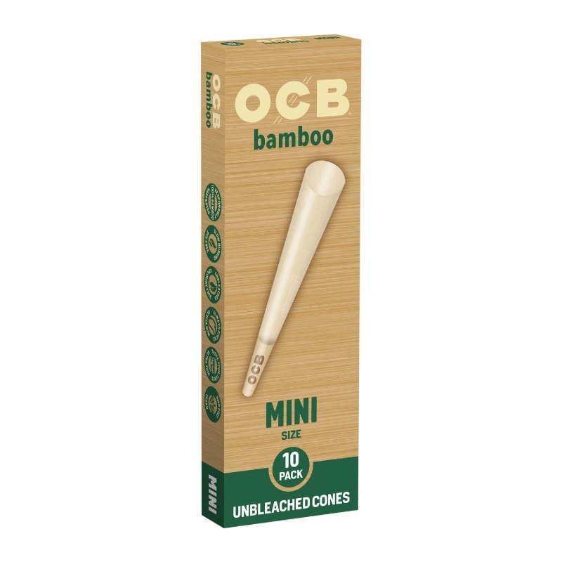 OCB Bamboo Mini pre-rolled cones, 10-cone pack