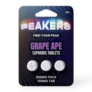 Peakers Chewable Tablets Grape Ape 3-pack, front of package